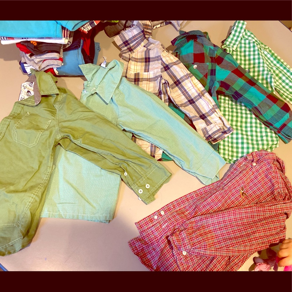 Boy size 5 button down shirts